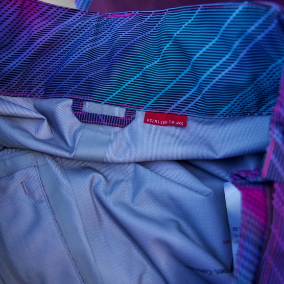 Spyder Turret Shell Geo Ray Viola Ski/Snowboarding Pants Woman's Size XL - Picture 15 of 16